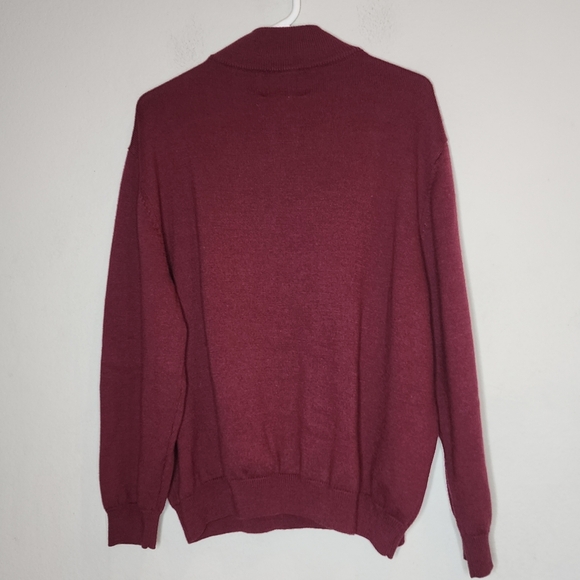 Viyella 100% Merino Wool Maroon 1/2 Zip Sweater Mens Size XXL - Picture 7 of 16